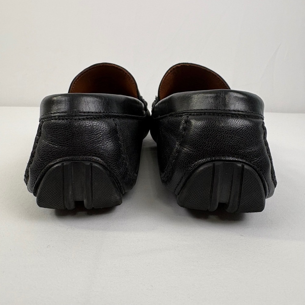 Section X Mens Black Leather Bit Driving Moc Loafers Size 10 M - Picture 2 of 10